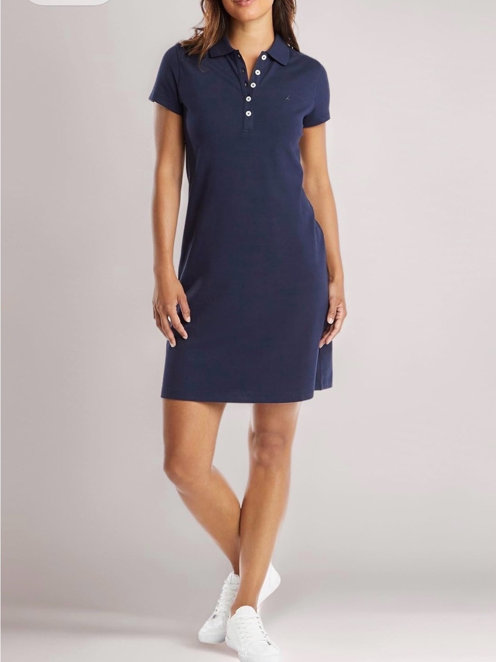 Nautica Navy Short-Sleeve Polo Mini Dress